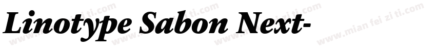 Linotype Sabon Next字体转换